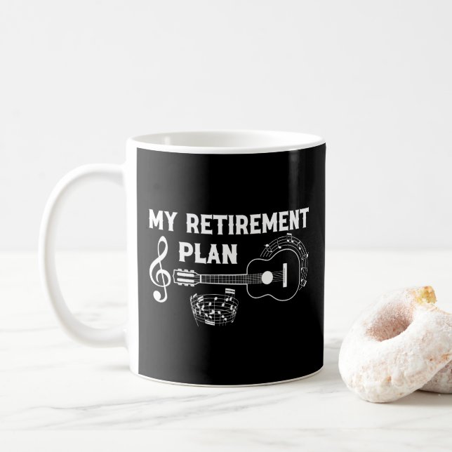 Mug My Retirement Plan Guitar Funny Musicians (Avec donut)