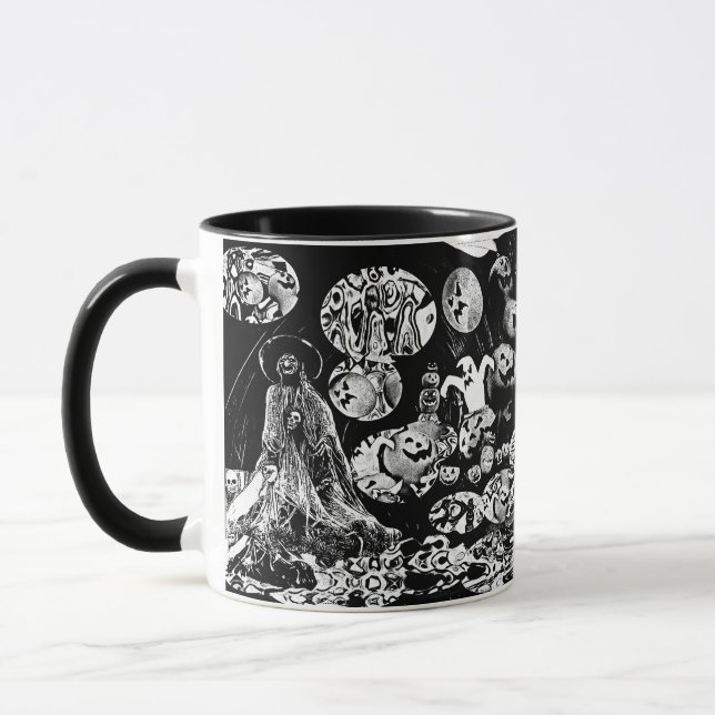 Mug My Super Halloween black and white (Gauche)