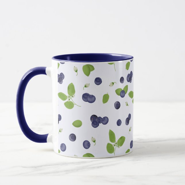 Mug Myrtilles Fleurs de Myrtille Feuillage (Gauche)