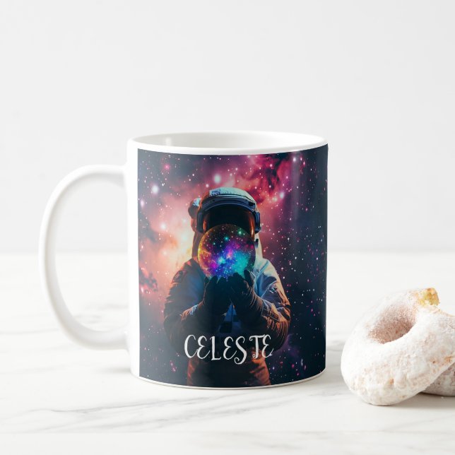 Mug Mystère Cosmique Aqua (Avec donut)