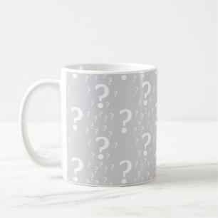 Mug Mystère point de question énigme puzzle gris clair
