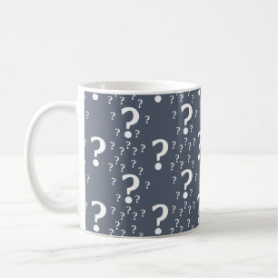 Mug Mystère question marque énigme puzzle bleu-gris