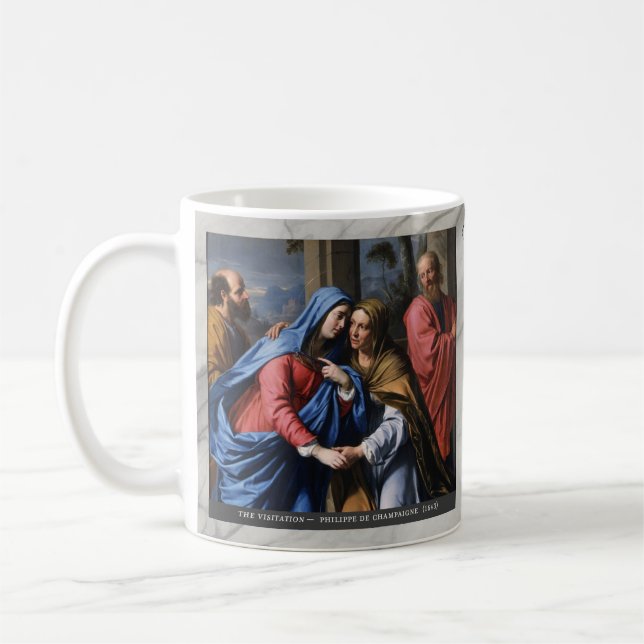 Mug Mystères joyeux du Rosaire Article #2 : Visitation (Gauche)