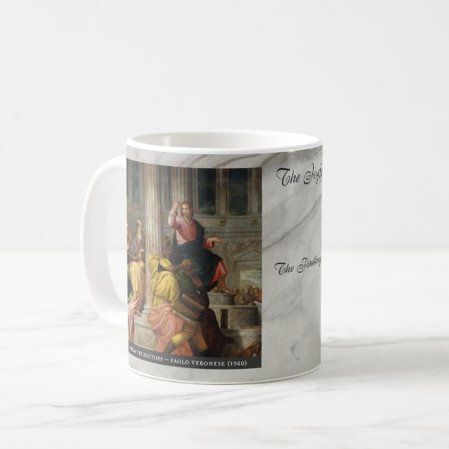 Mug Mystères joyeux du Rosaire Article #5 : Le Recouvr (Devant gauche)