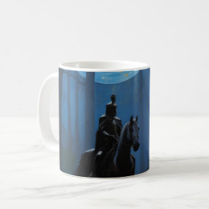 Mug Mystérieux Chevalier Noir dans la Forêt Lune
