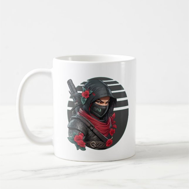Mug Mystérieux guerrier de Ninja avec épée et écaille  (Gauche)