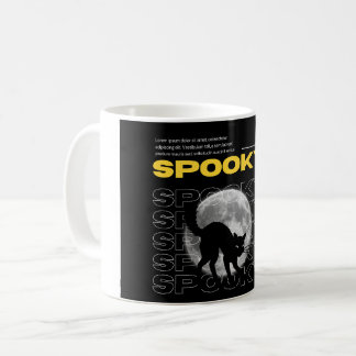 Mug Mystic Black Cat and Moon Aesthétique Halloween Mu