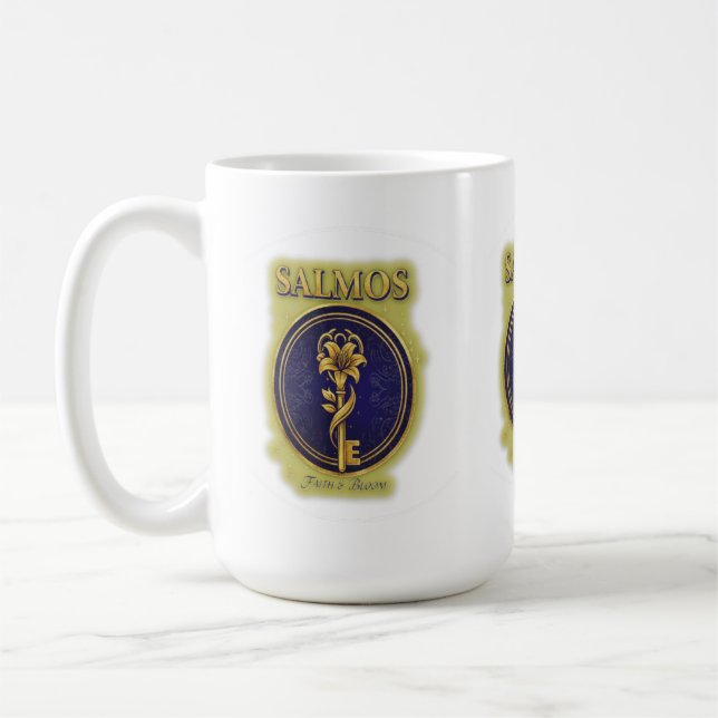 Mug Mystic Golden Key & Bloom: Elegant Logo Design (Gauche)
