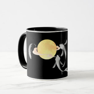 Mug Mystic Koi & Golden Moon - Elegant japonais Zen Ar