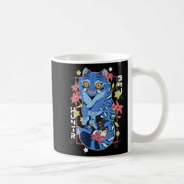 Mug Mystical Blue Tiger Japanese Folk Art Style (Droite)