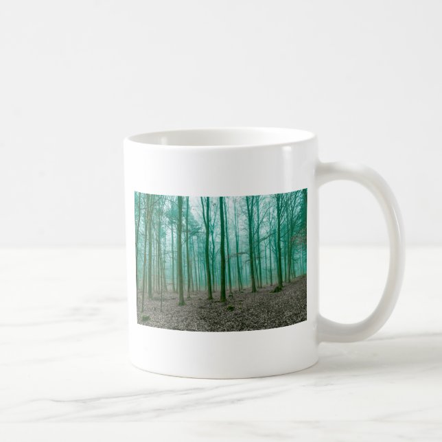Mug Mystical Forest in the fog in Green (Droite)