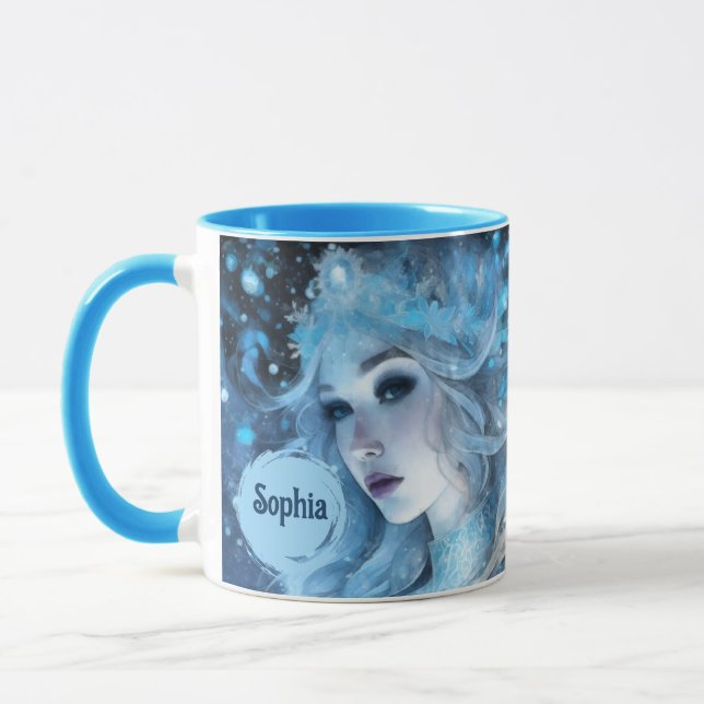 Mug Mystical Ice Queen - Imaginaire Winter Goddess Art (Gauche)