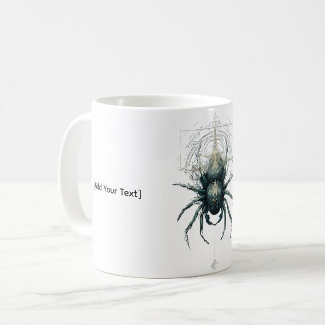 Mug Mystique araignée occulte Géométrie sombre (Devant gauche)