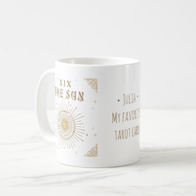 Mug Mystique G Fortune Tarot Le Soleil Halloween gothi (Devant gauche)