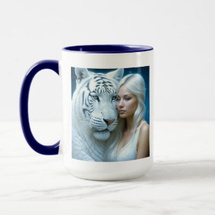 Mug Mystique tigre blanc et belle femme