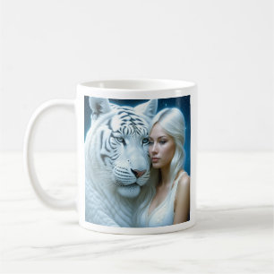 Mug Mystique tigre blanc et belle femme
