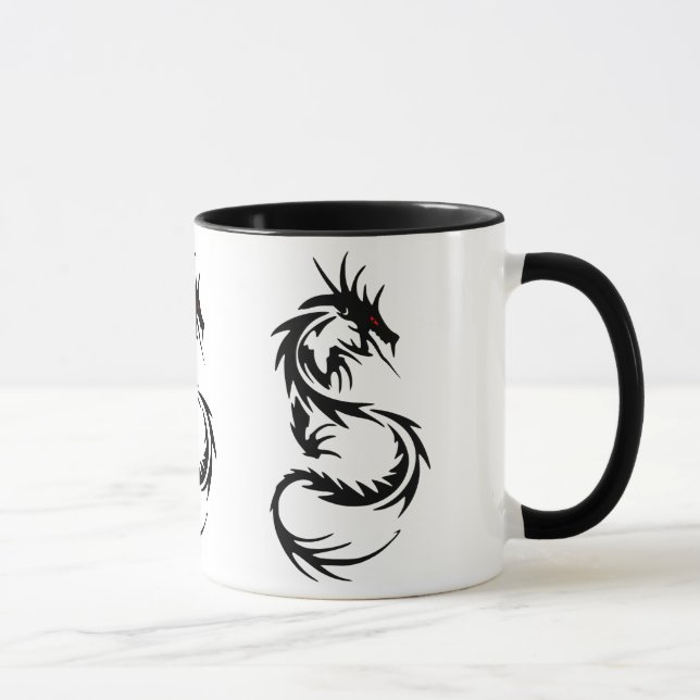 Mug Mythique Dragon Tribal, Année du Dragon Design (Droite)
