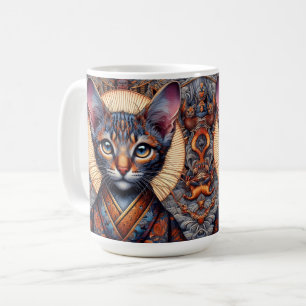 Mug Mythique Orné Fantastique Félin de Luxe