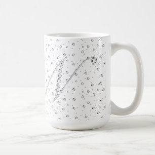 Mug N Monogramme initial Diamants blancs Imprimer