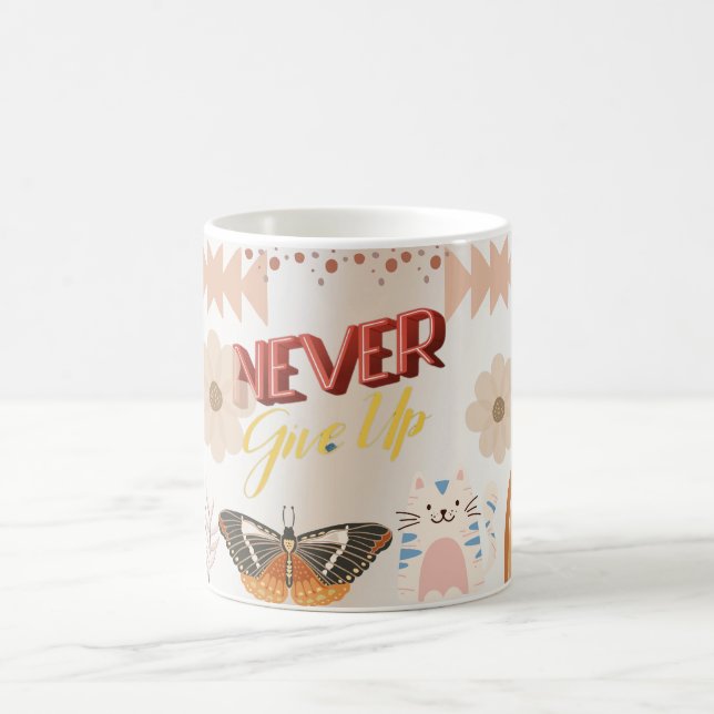 Mug n'abandonne jamais, ne cesse jamais de lire (Centre)
