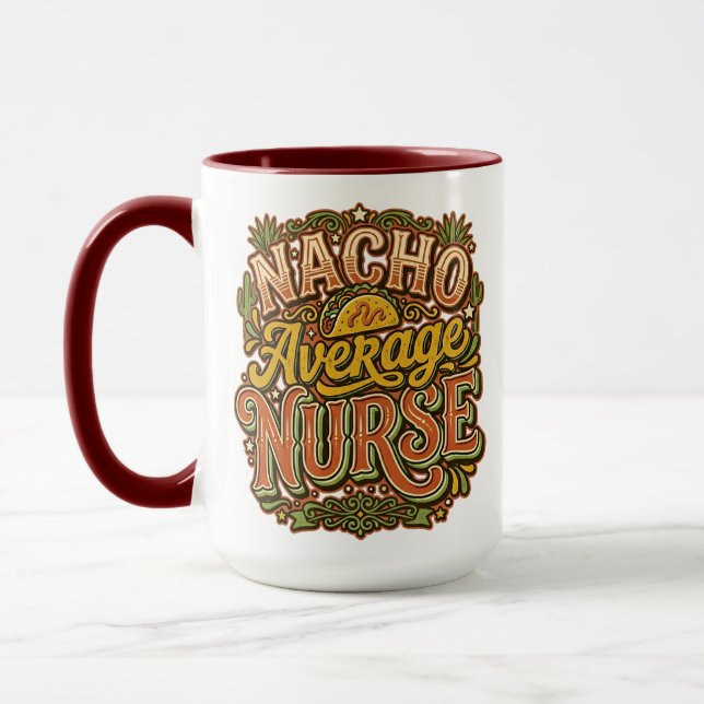 Mug Nacho Average Nurse Funny Cinco De Mayo Retro (Gauche)
