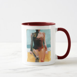 Mug Nage vintage - maillot de bain rouge