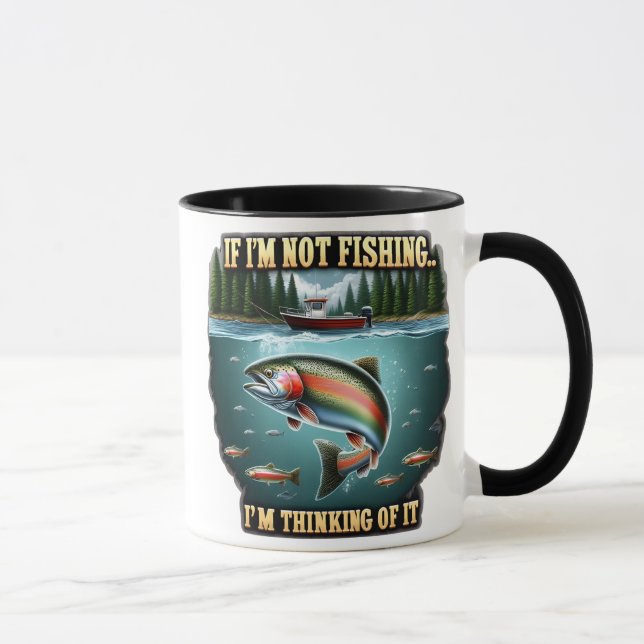 Mug Nager de poisson majestueux passer un bateau de pê (Droite)