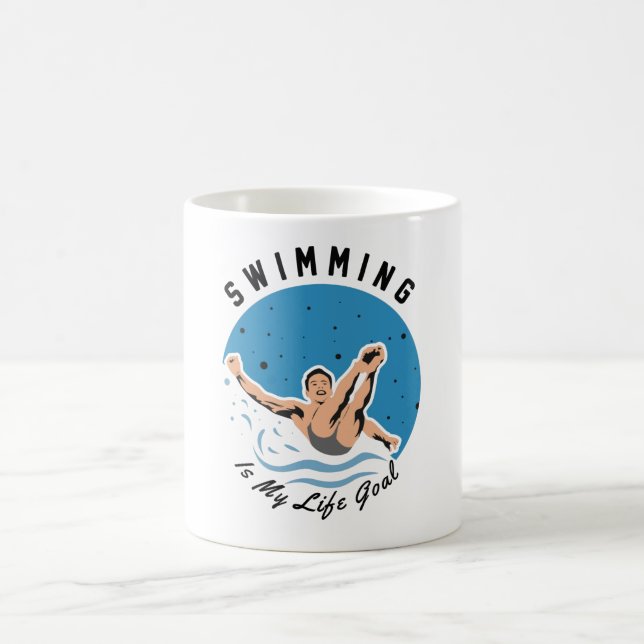 Mug nager - La natation est mon objectif (Centre)