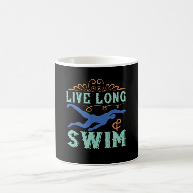 Mug Nager - Vivre longtemps et nager (Centre)