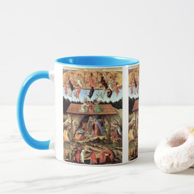 Mug Naissance du Christ, Nativité mystique de Botticel (Avec donut)