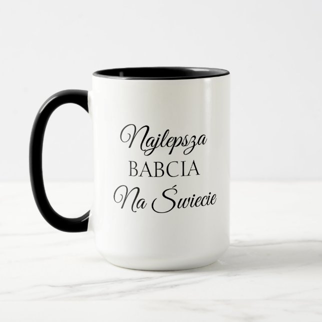 Mug Najlepsza Babcia Na Świecie - grand-mère polonaise (Gauche)