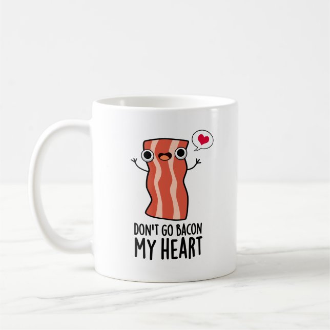 Mug N'allez pas Bacon Mon coeur amusant jeu de nourrit (Gauche)