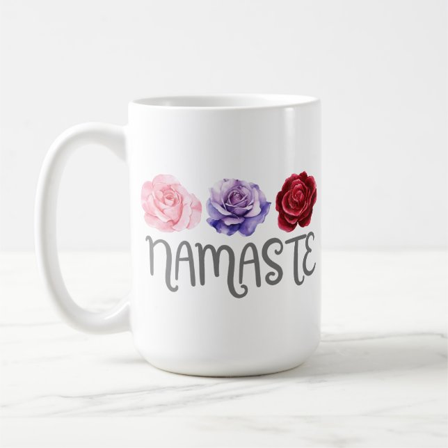Mug Namaste à trois fleurs (Gauche)