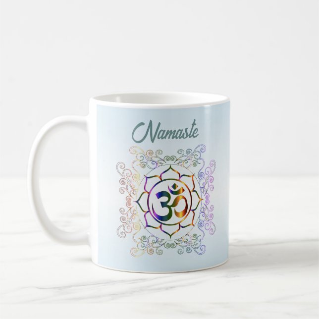 Mug Namaste Pretty Prismatic Lotus Art Spirituel (Gauche)