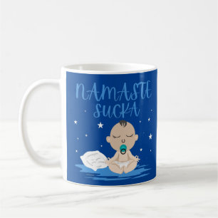 Mug NAMASTE SUCKA drôle bébé yoga zen master