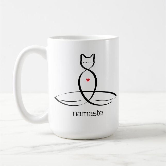 Mug Namaste - Texte de style régulier. (Gauche)