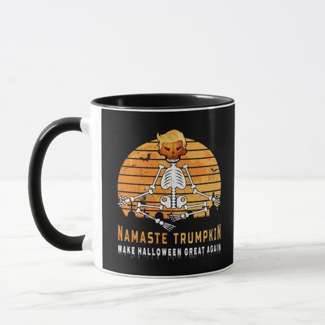 Mug Namaste Trumpkin rend Halloween grand à nouveau Mé (Gauche)