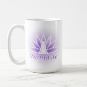 Mug Namaste Yoga Lotus Femme Flower Violet