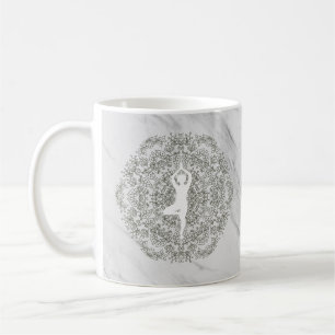 Mug Namaste Yoga Pose   Motif Mandala