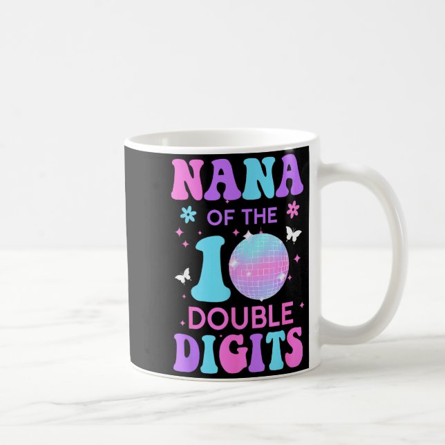 Mug Nana de la fille d'anniversaire Double Digits Disc (Droite)