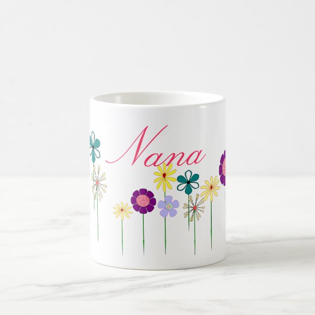 Mug Nana - fleurs lumineuses pour elle (Centre)