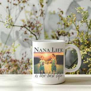 Mug Nana Life Meilleure Vie Photo Personnalisée
