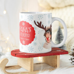 Mug Nana petit renne d'aide et photos père Noël