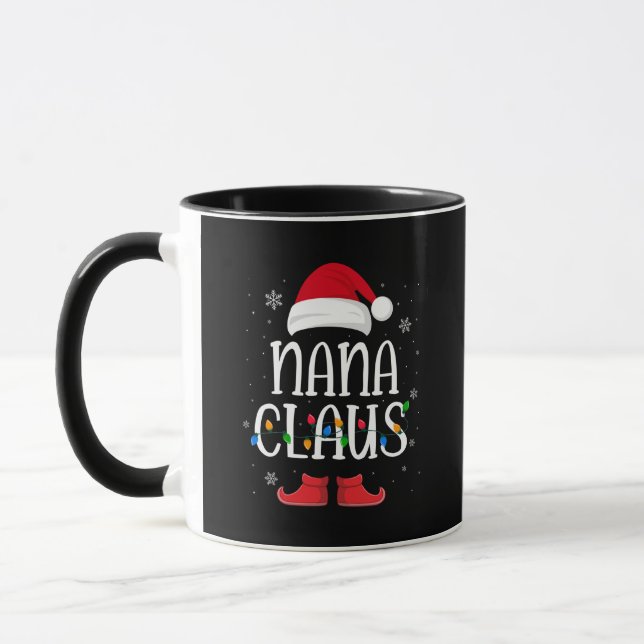 Mug Nana Santa Claus Hat With Xmas Light Christmas  (Gauche)