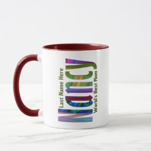 Mug "Nancy" customisée en Art amusant, lumineux et col