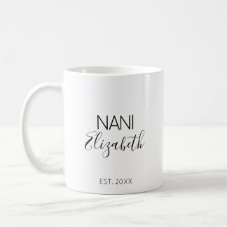 Mug Nani Grand-mère Annonce de grossesse avec un nom p