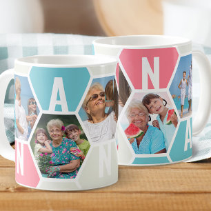 Mug Nanna 5 Photo modifiable 5 lettres Honeycomb