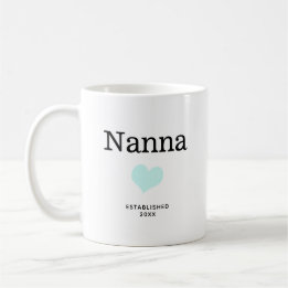 Mug Nanna, Coeur Bleu, Photo unique personnalisée