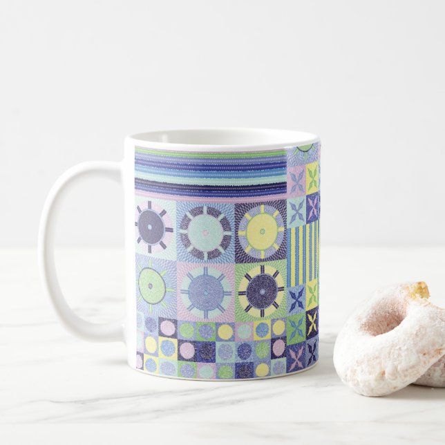 Mug Nanna's Joli Faux Knit Crochet Blanket Motif C (Avec donut)