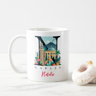 Mug Naples Italie Monogramme Lettre N Cadeau Personnal